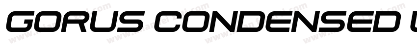 Gorus Condensed Light Oblique字体转换